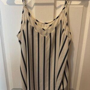Striped Cream and Black Women's Top